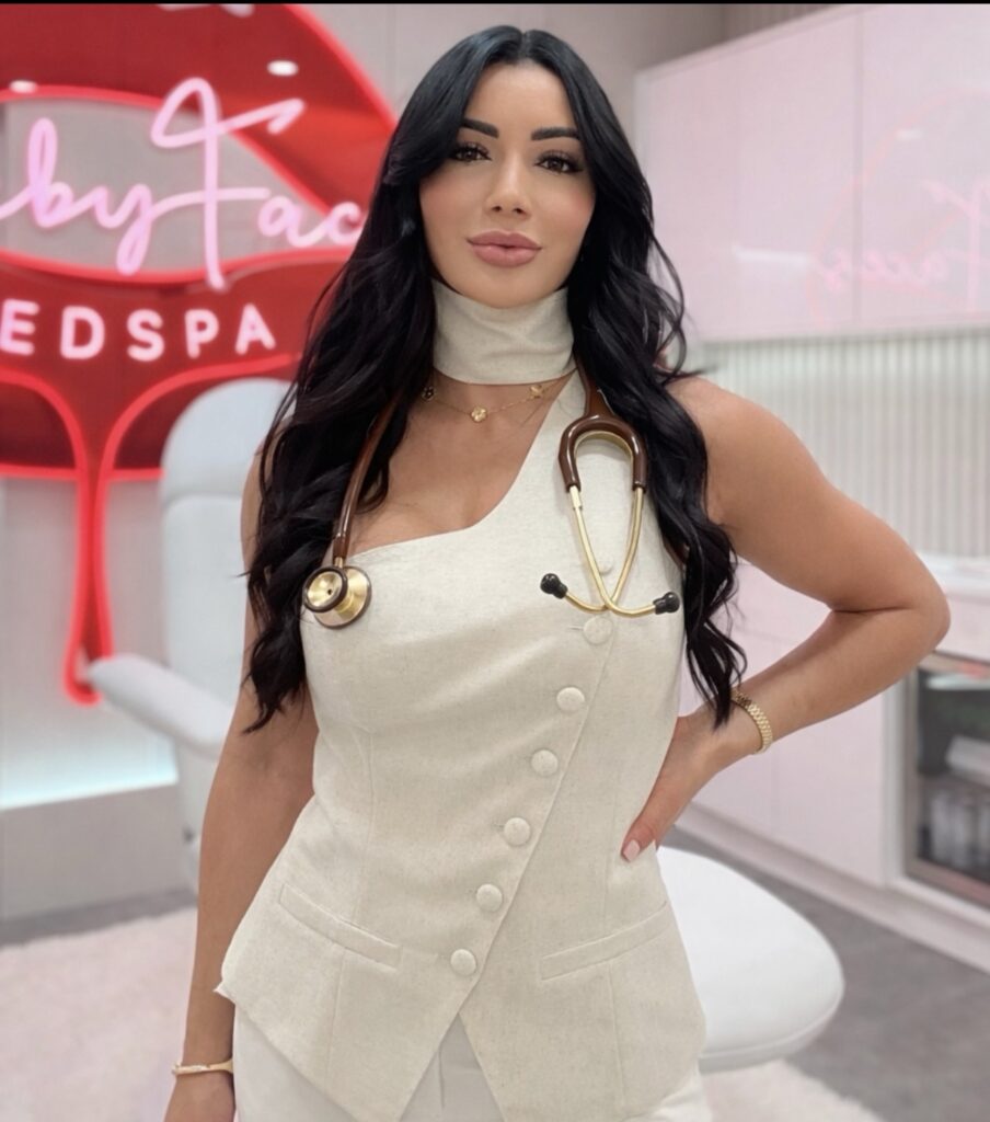 Nurse Practitioner Gabi Castrovinci gets ready to treat her patients with Botox, Xeomen, fillers, and body treatments